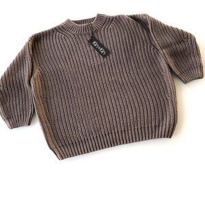 🆕NWT Kin + Kin Brown Chunky Sweater